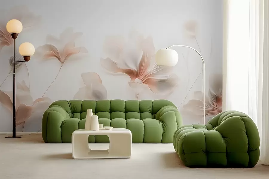 Fototapetes Eleganti ziedi pasteļtoņos w02759