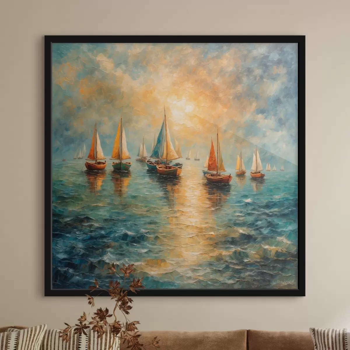 Plakāts Kuģi kuģo saulrieta virzienā f42251