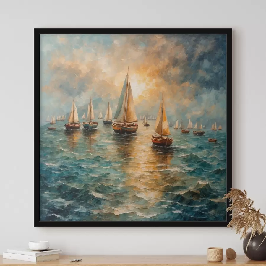 Fototapetes Kuģi jūrā f42264