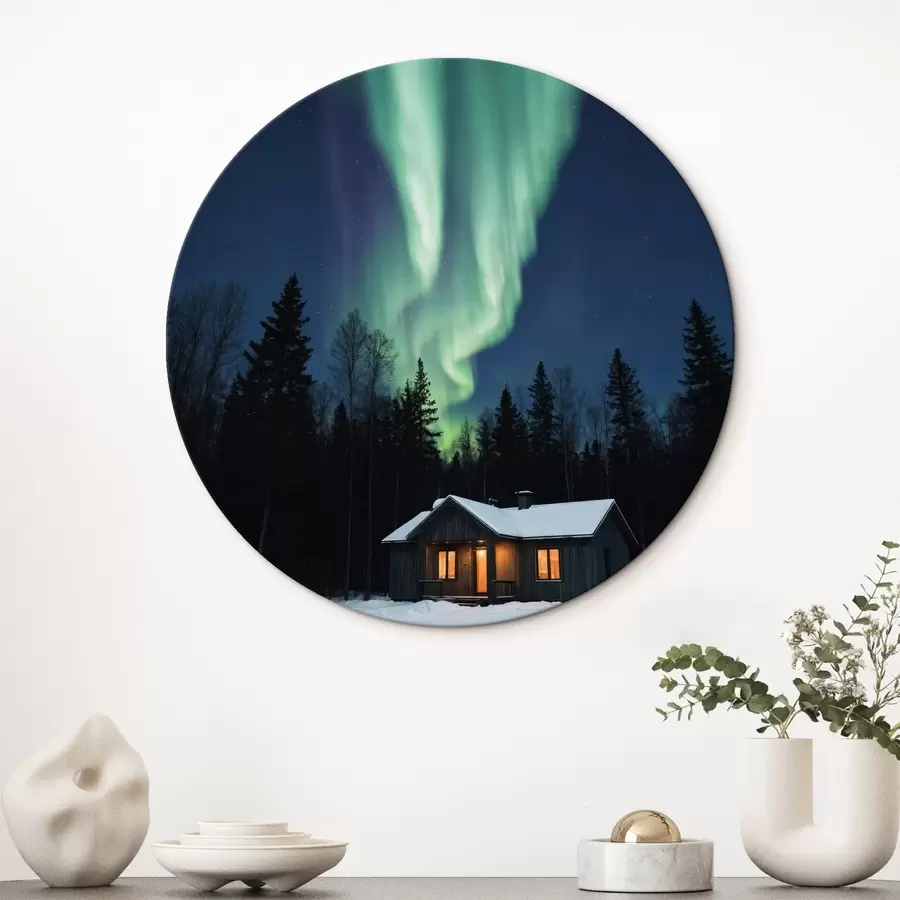 Glezna Mājiņa ziemas mežā r42277