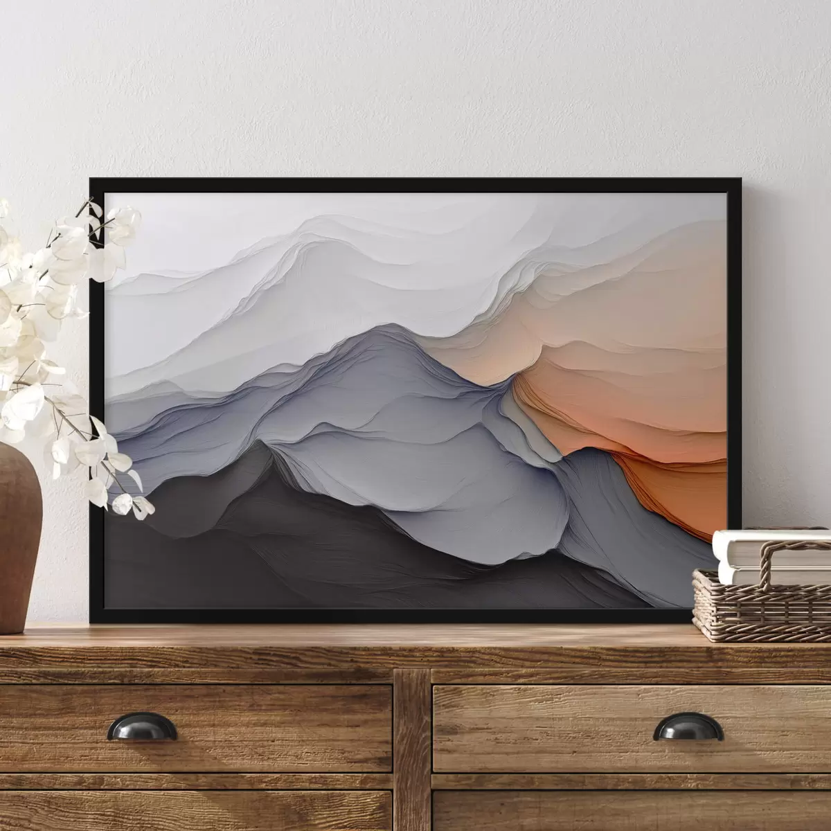 Plakāts Abstrakcija ar kalnu imitāciju f42457