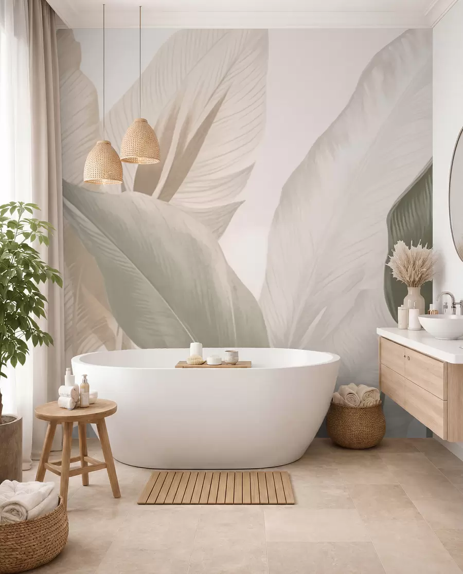 Fototapetes Pārklājošās lapu formas w02854