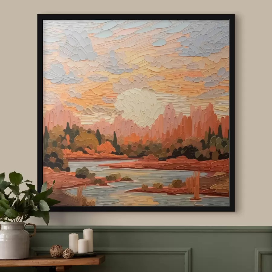 Fototapetes Ainavu imitācija otas triepieniem f42469