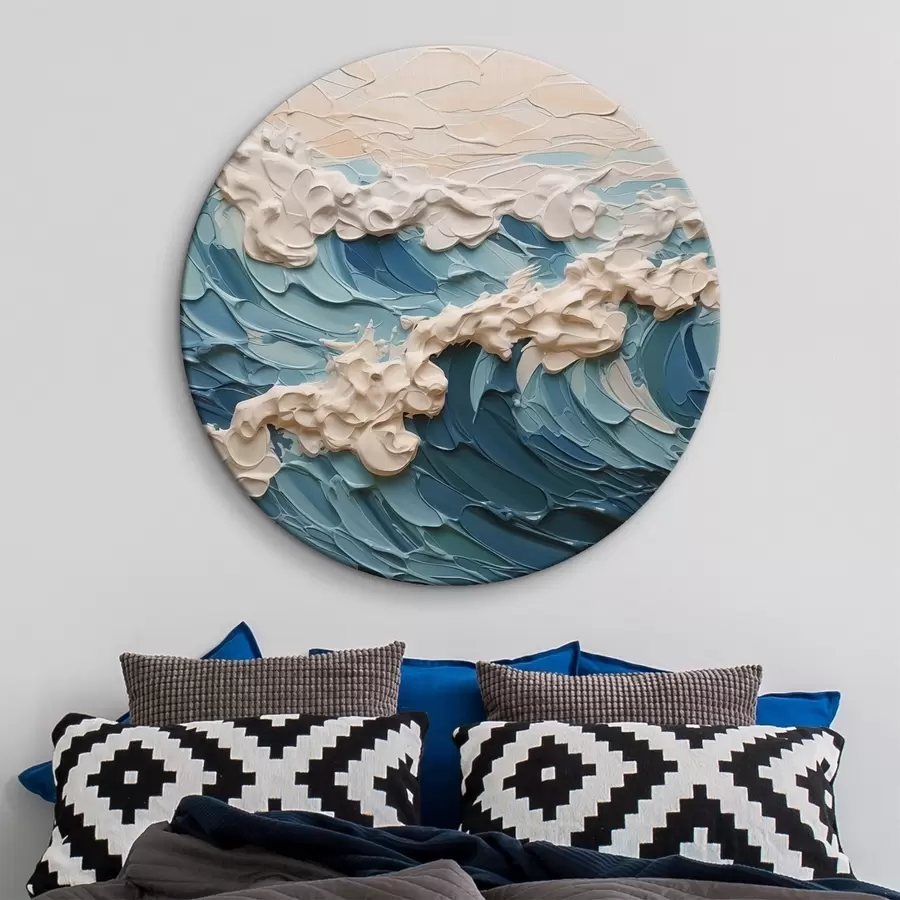 Glezna Abstraktie viļņi, kas imitē otas triepienus r42470