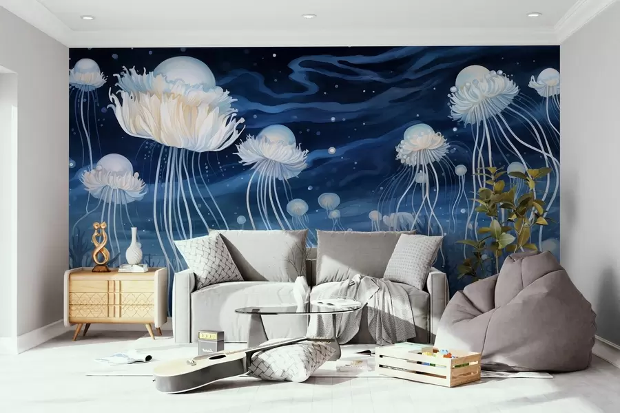 Fototapetes Krāsotas medūzas zemūdens pasaulē w02851