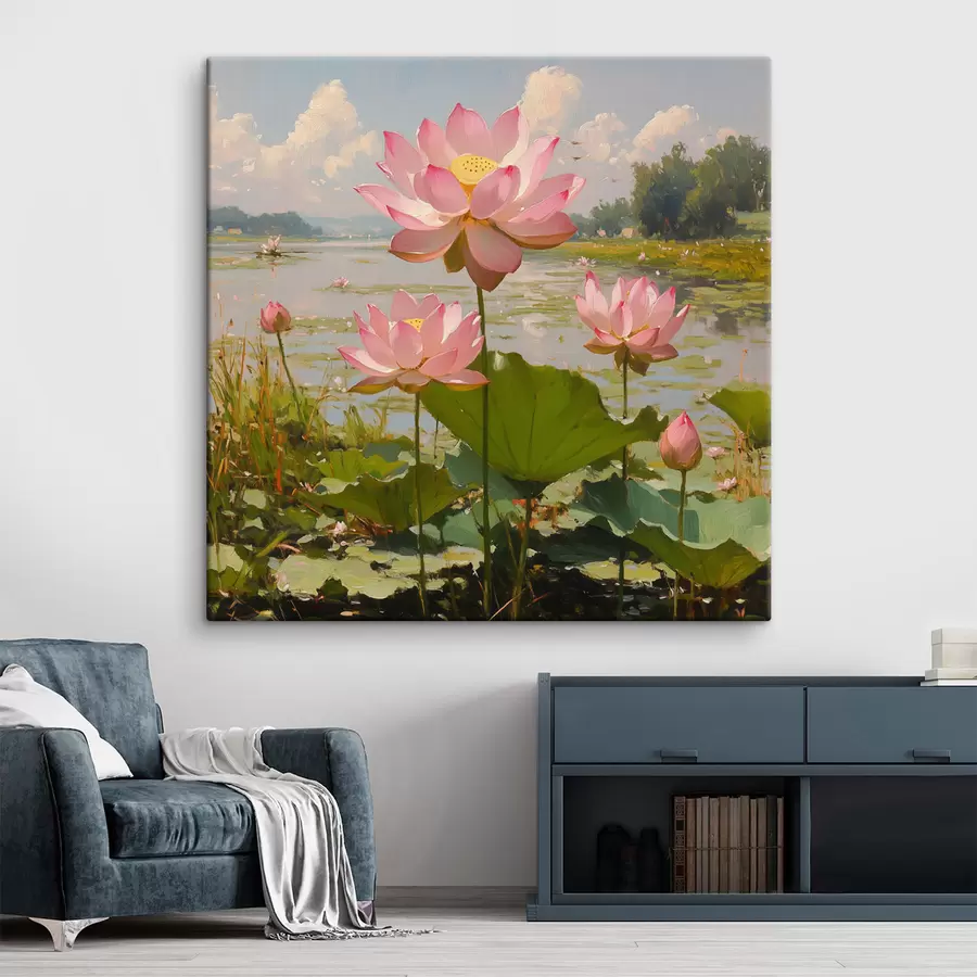 Glezna Lotusi uz ūdens s42502