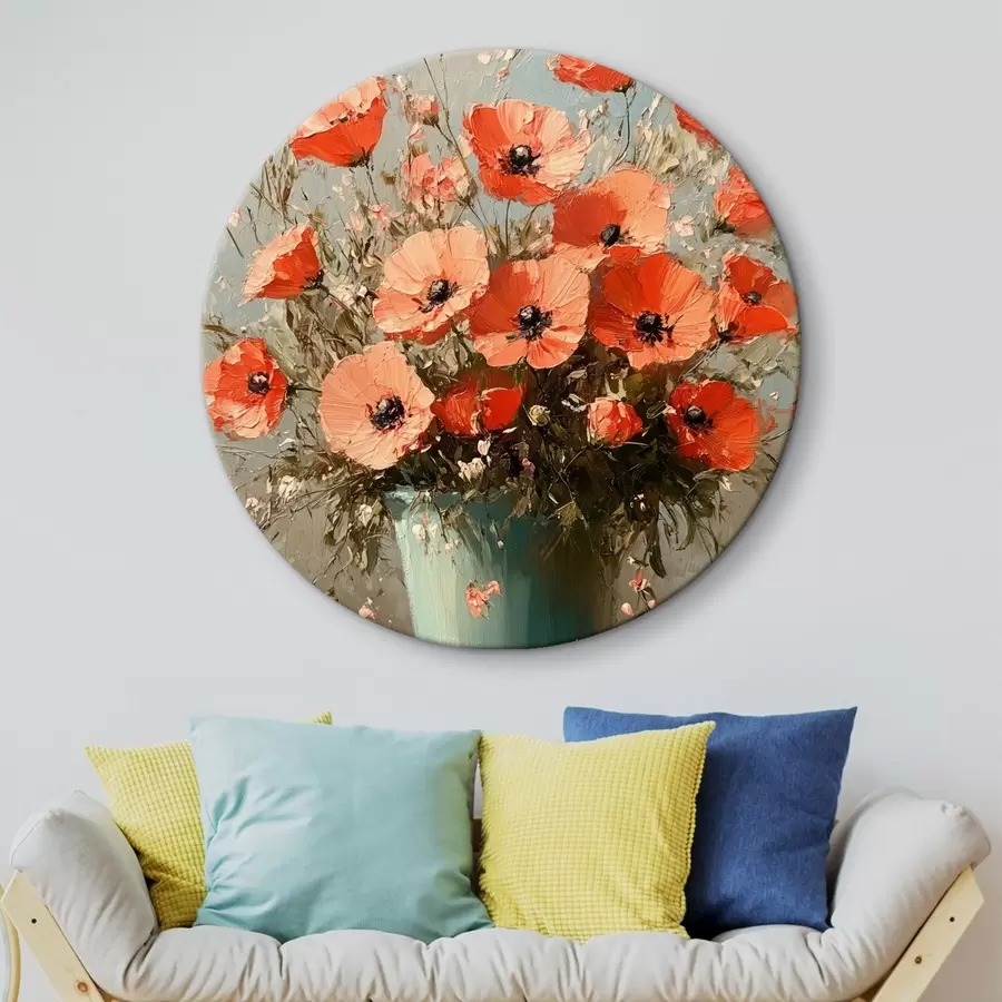 Glezna Sarkano magoņu pušķis r42492