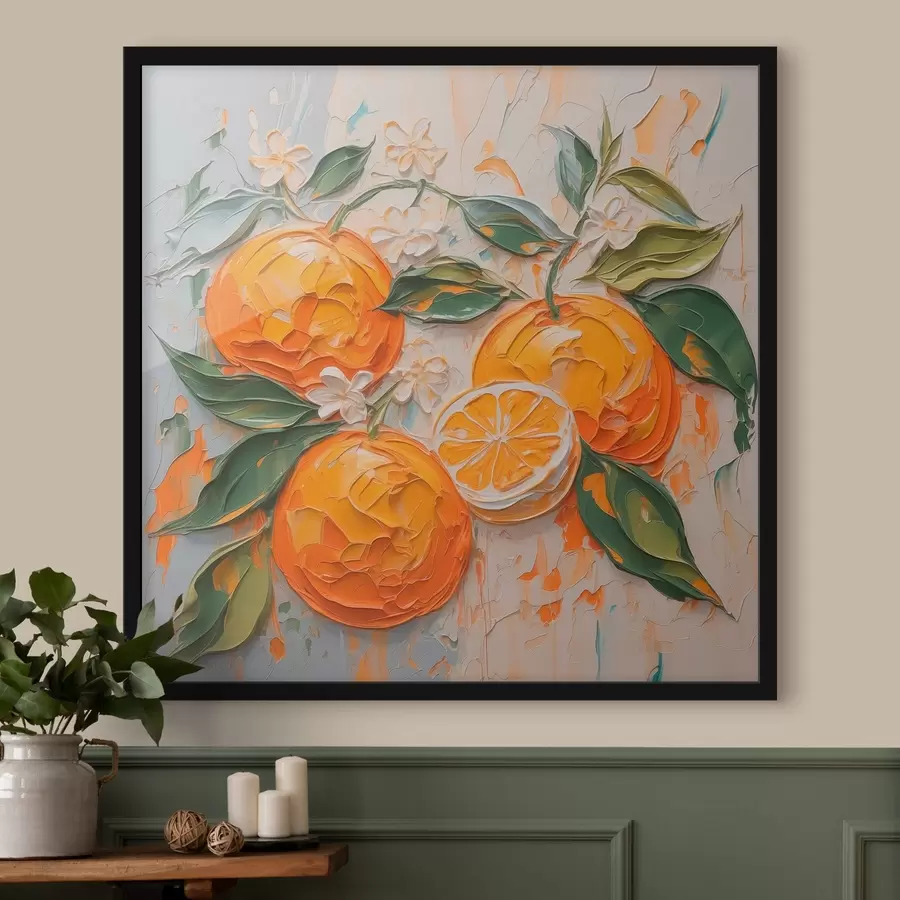 Fototapetes Apelsīni abstraktā triepienu imitācija ar otu f42591