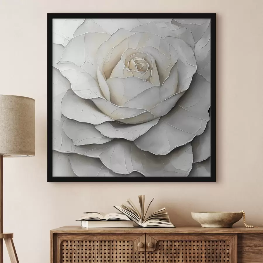 Fototapetes Balta roze eļļas glezna stilā f42603