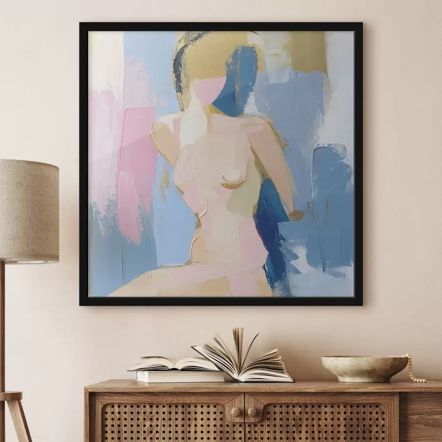 Fototapetes Meitenes abstrakts zīmējums, kas veidots ar krāsu triepieniem f42609