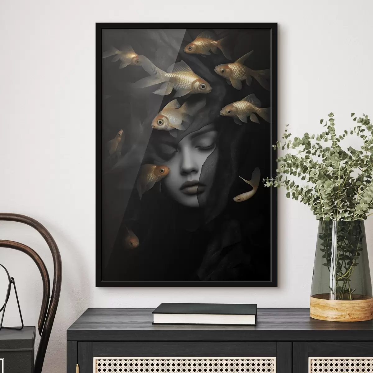 Plakāts Meitene un zivtiņa f42612