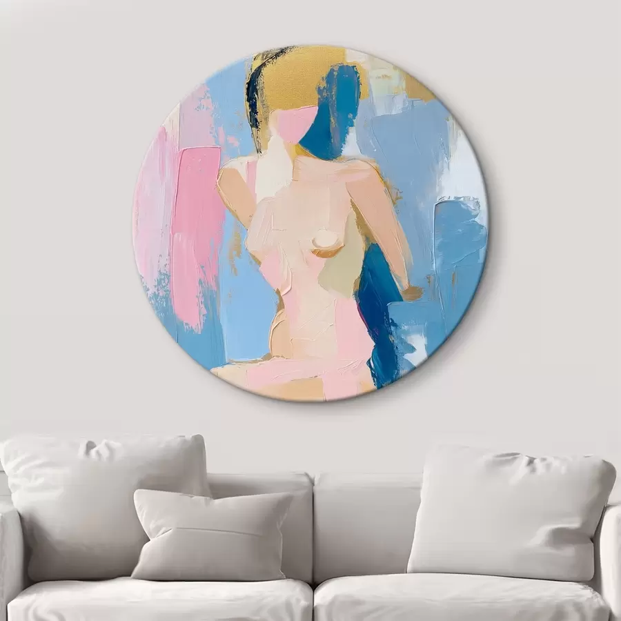 Glezna Meitenes abstrakts zīmējums, kas veidots ar krāsu triepieniem r42609