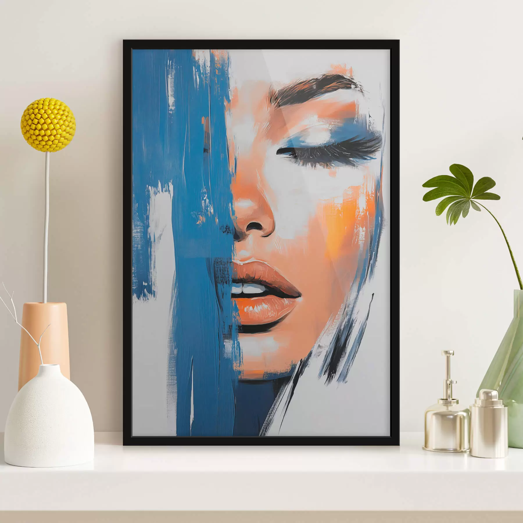 Fototapetes Sievietes portrets ar otas triepieniem f42553