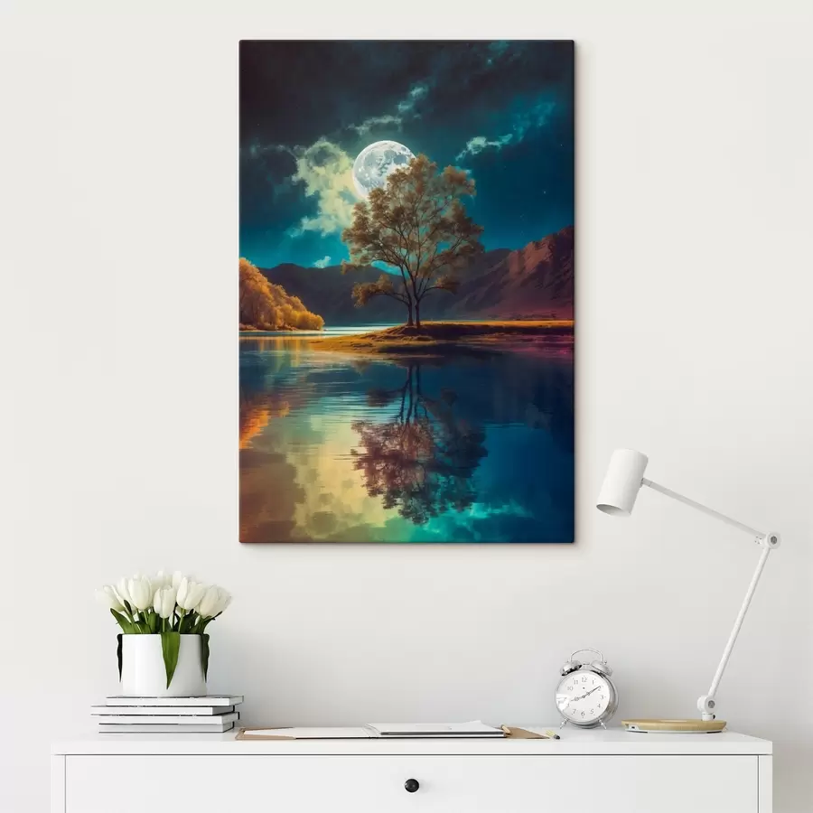 Glezna Koks ezera vidū s42520