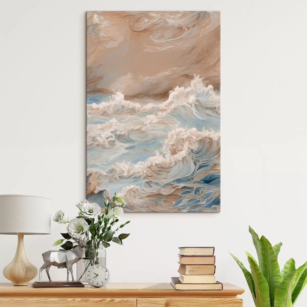 Glezna Abstraktā burzmaina jūra eļļas gleznošanas stilā s42539