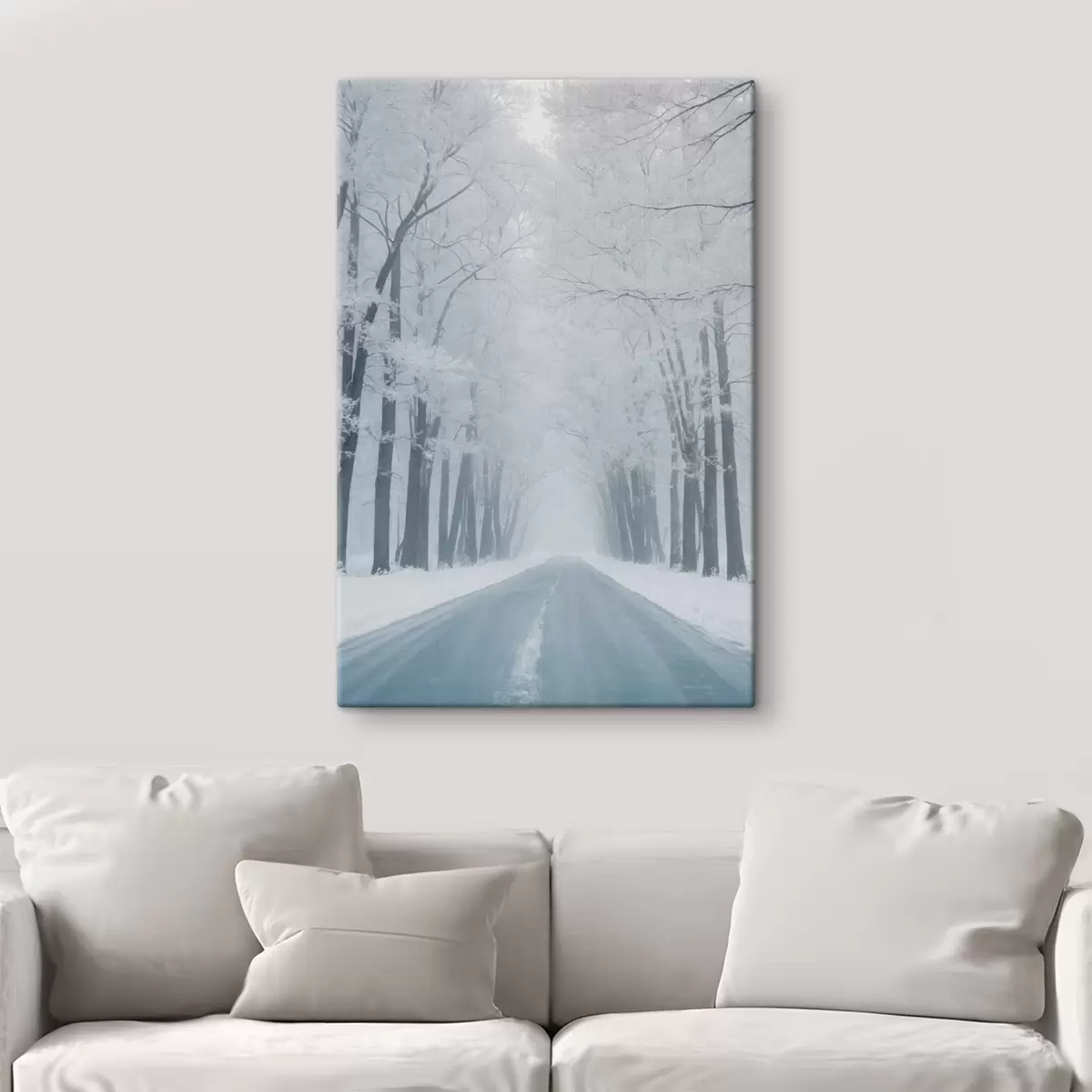 Glezna Ceļš cauri mežam ziemā s42551