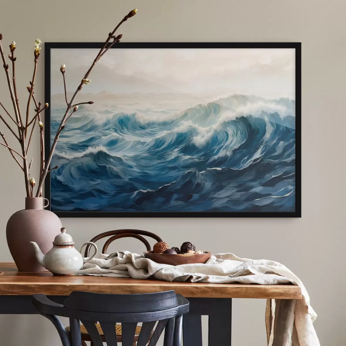 Plakāts Kaisošie viļņi miglā f42541