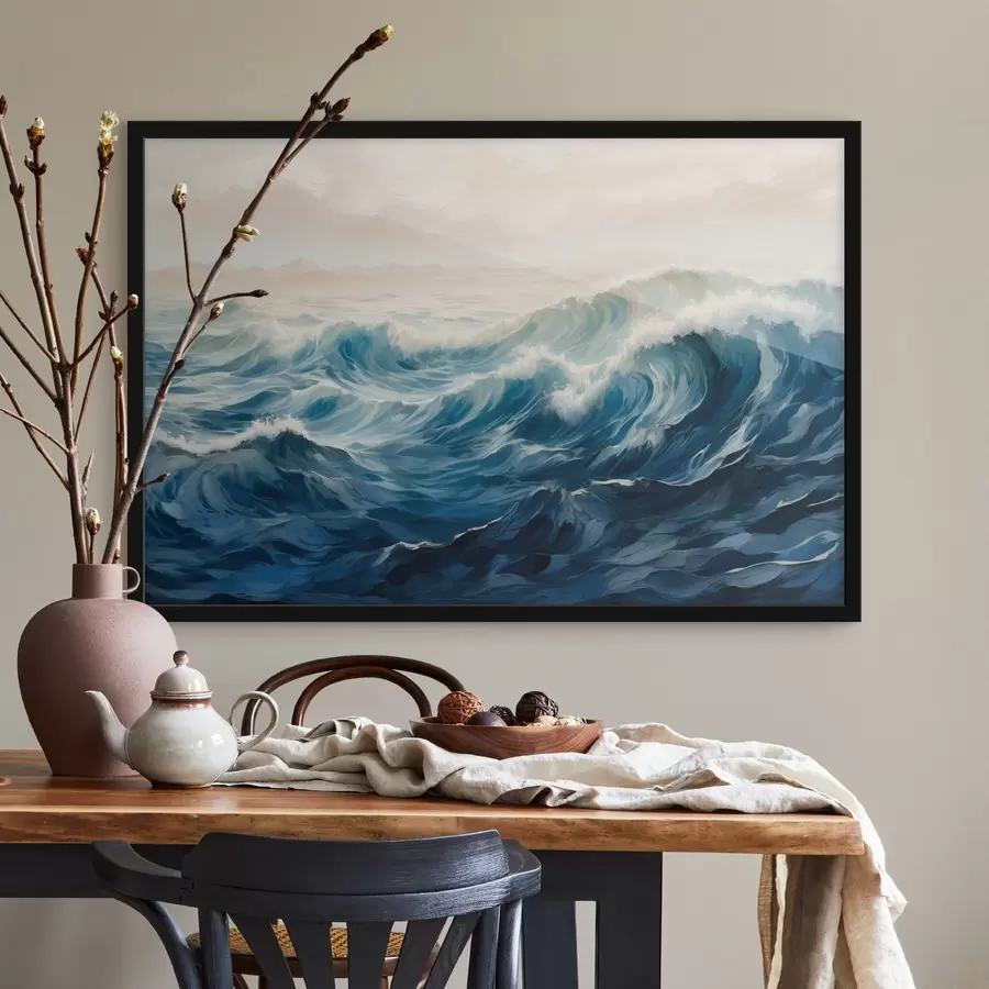 Fototapetes Kaisošie viļņi miglā f42541