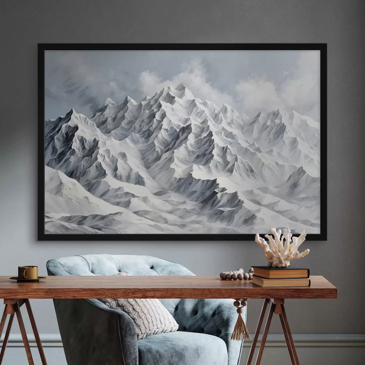 Plakāts Balti sniegotie kalni f42542