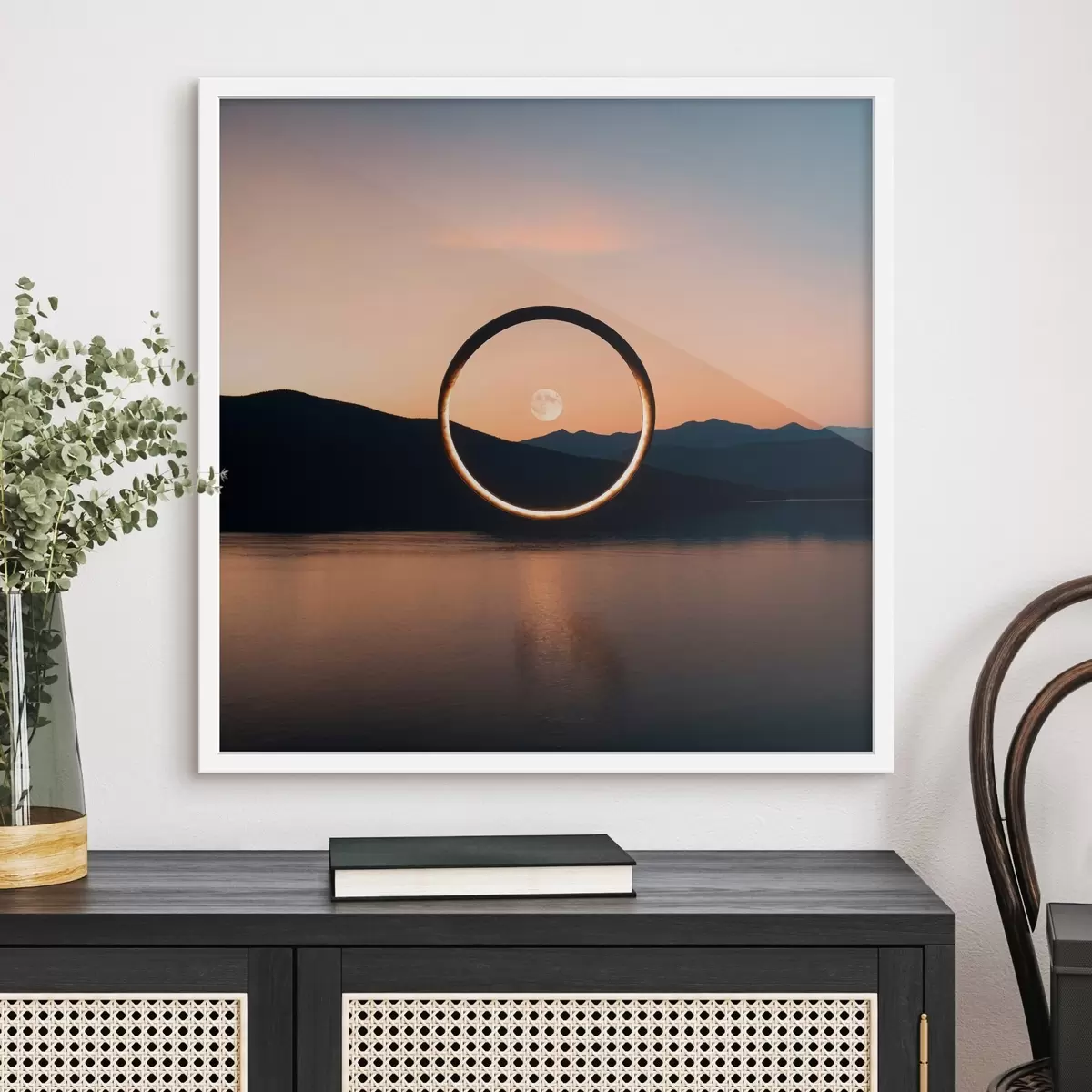 Plakāts Mēness foto caur gredzenu f42550