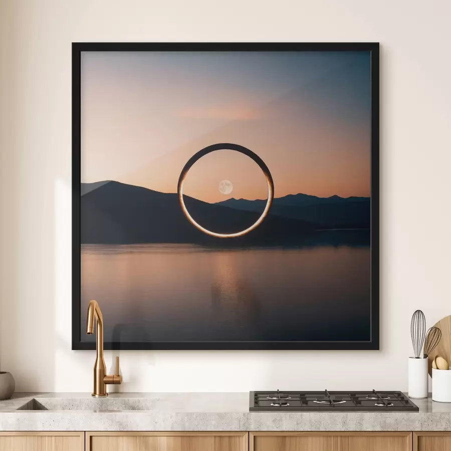 Fototapetes Mēness foto caur gredzenu f42550