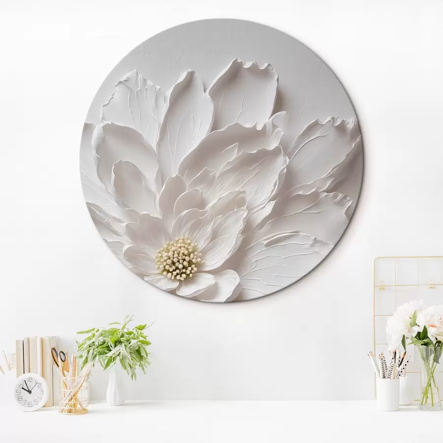 Glezna Balts zieds uz balta fona r42517