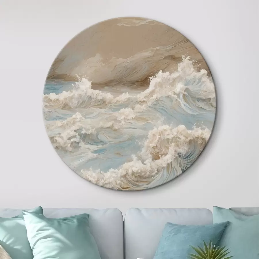 Fototapetes Abstraktā burzmaina jūra eļļas gleznošanas stilā r42539