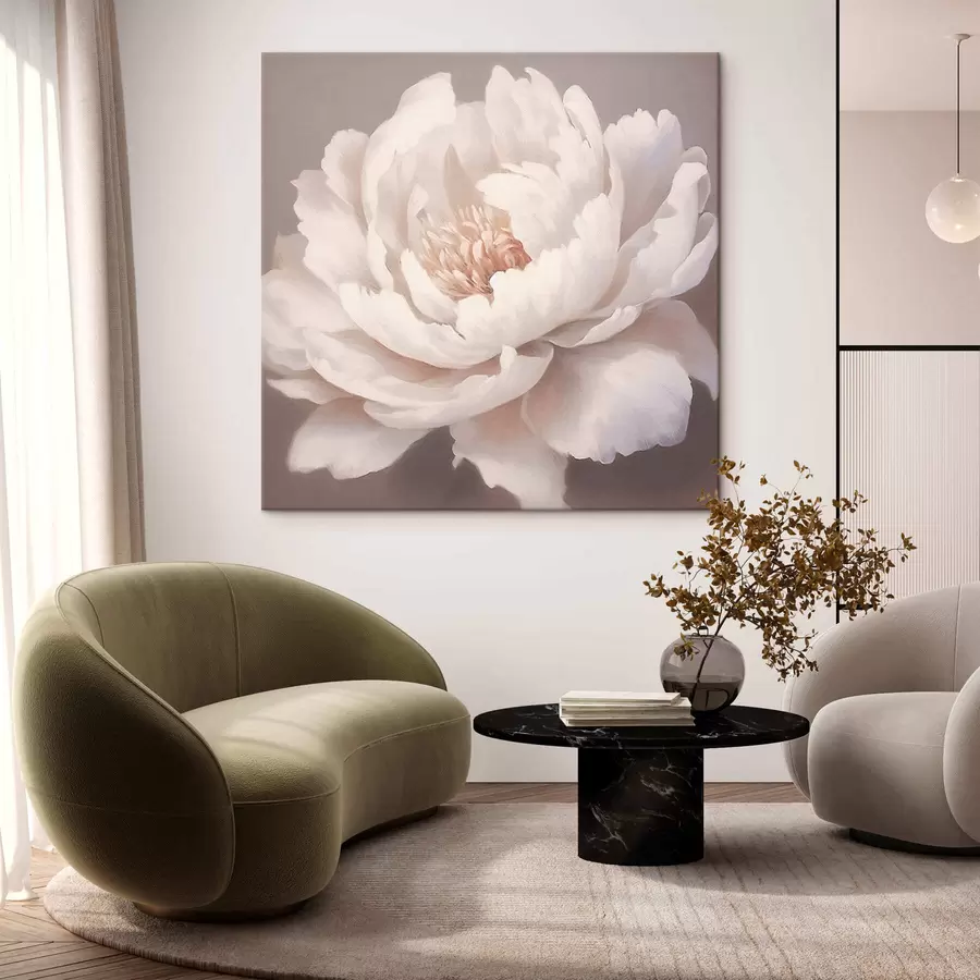 Glezna Liela balta peonija s42637