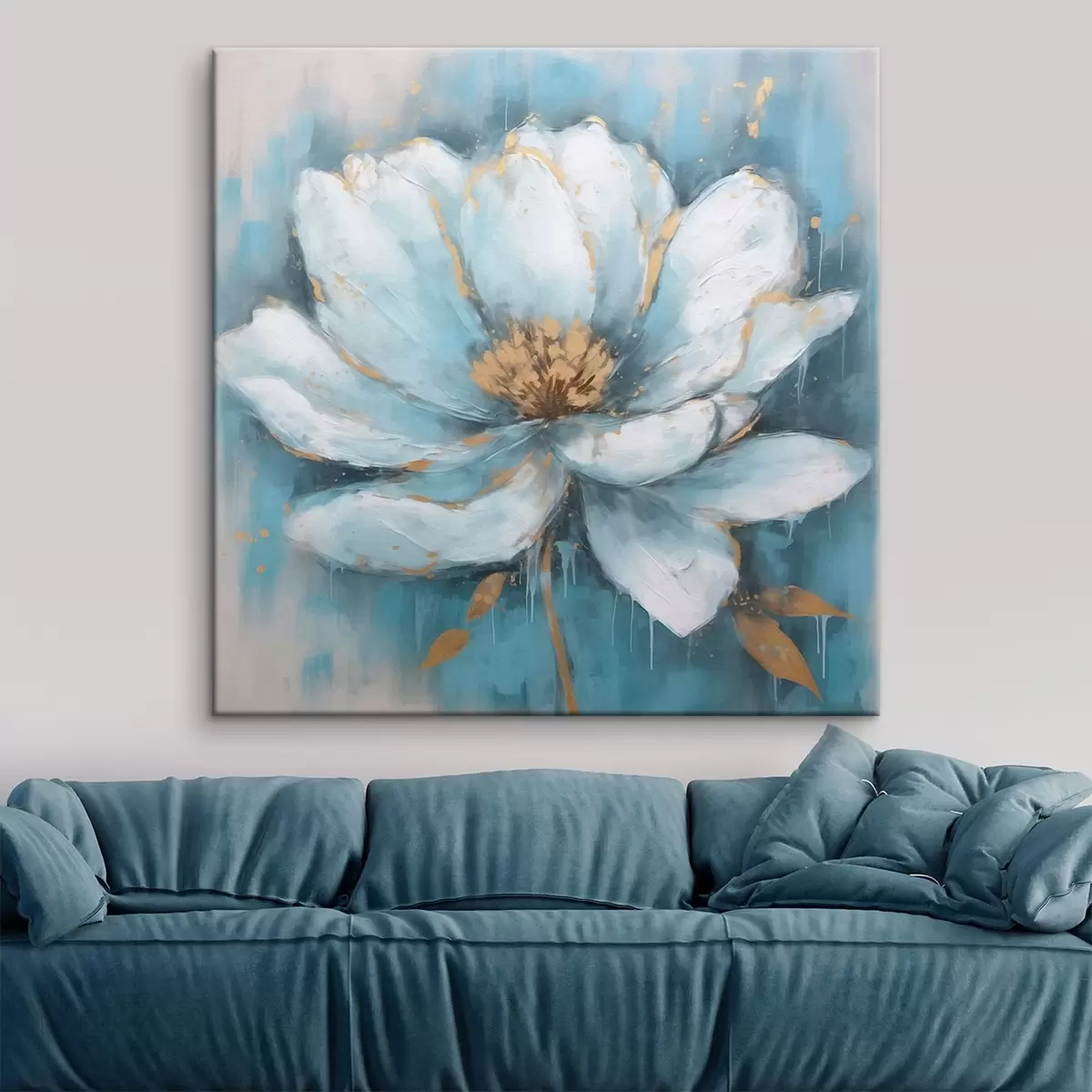 Glezna Zilā ziedu tendence s42638