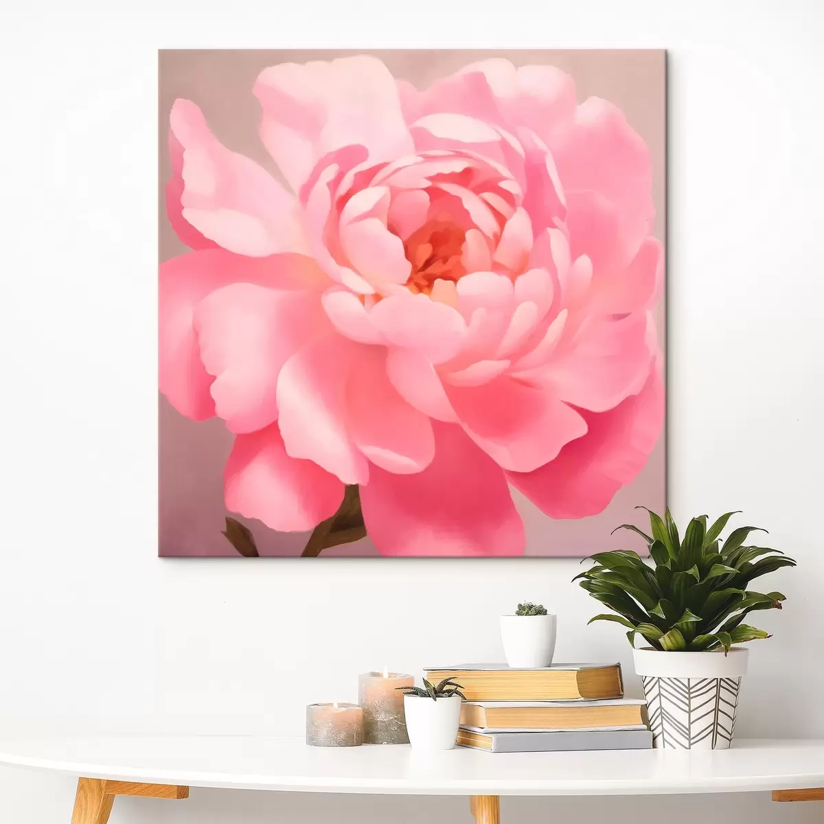 Glezna Liela rozā peonija s42639