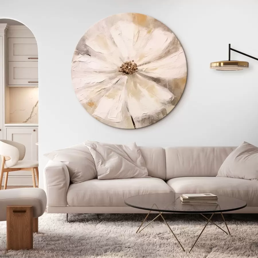 Glezna Balto ziedu tendence r42640