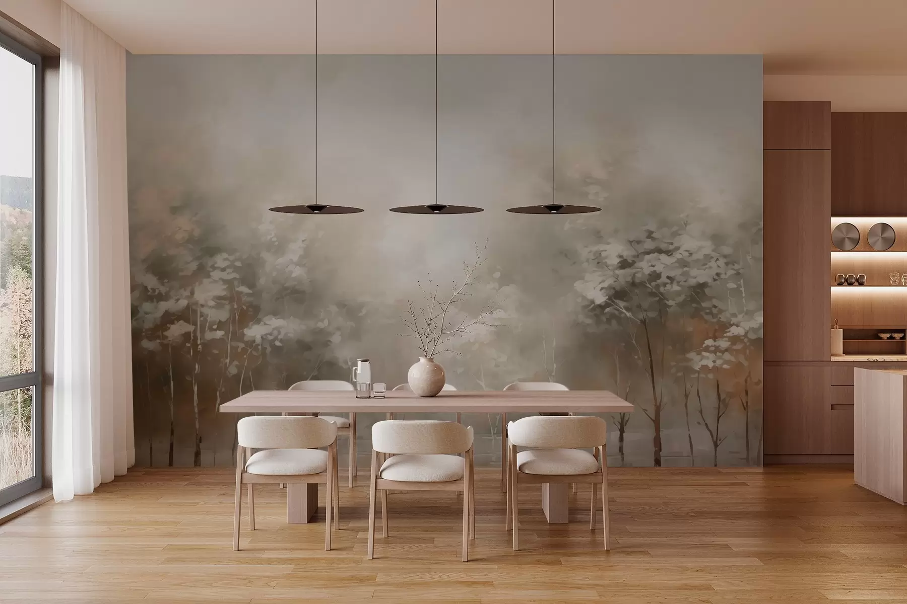 Fototapetes Dārza abstrakta glezniecības imitācija w02928