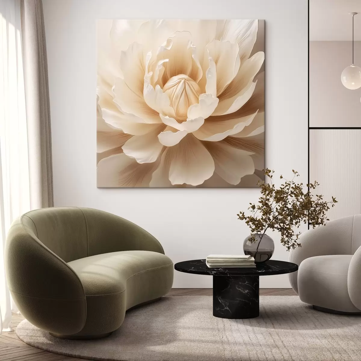 Glezna Krēmveida zieds s42656