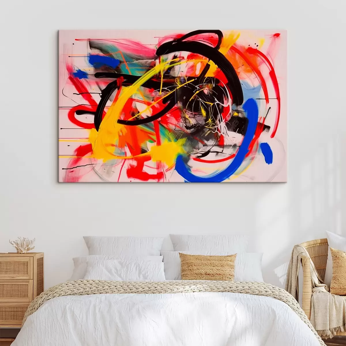 Glezna Abstrakta kompozīcija spilgtās krāsās s42663