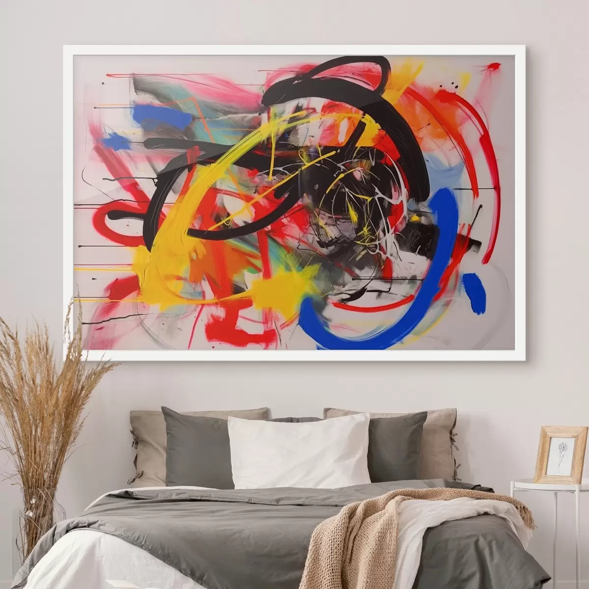 Plakāts Abstrakta kompozīcija spilgtās krāsās f42663