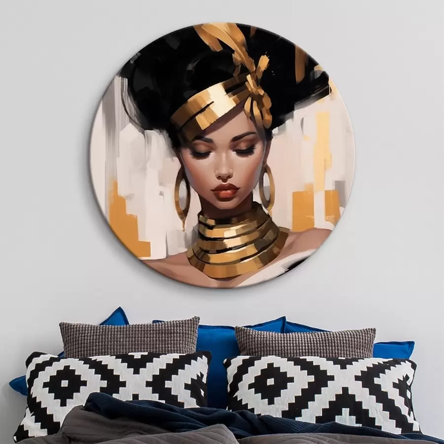 Fototapetes Sievietes portrets ar modernu etnisko stilu r42648