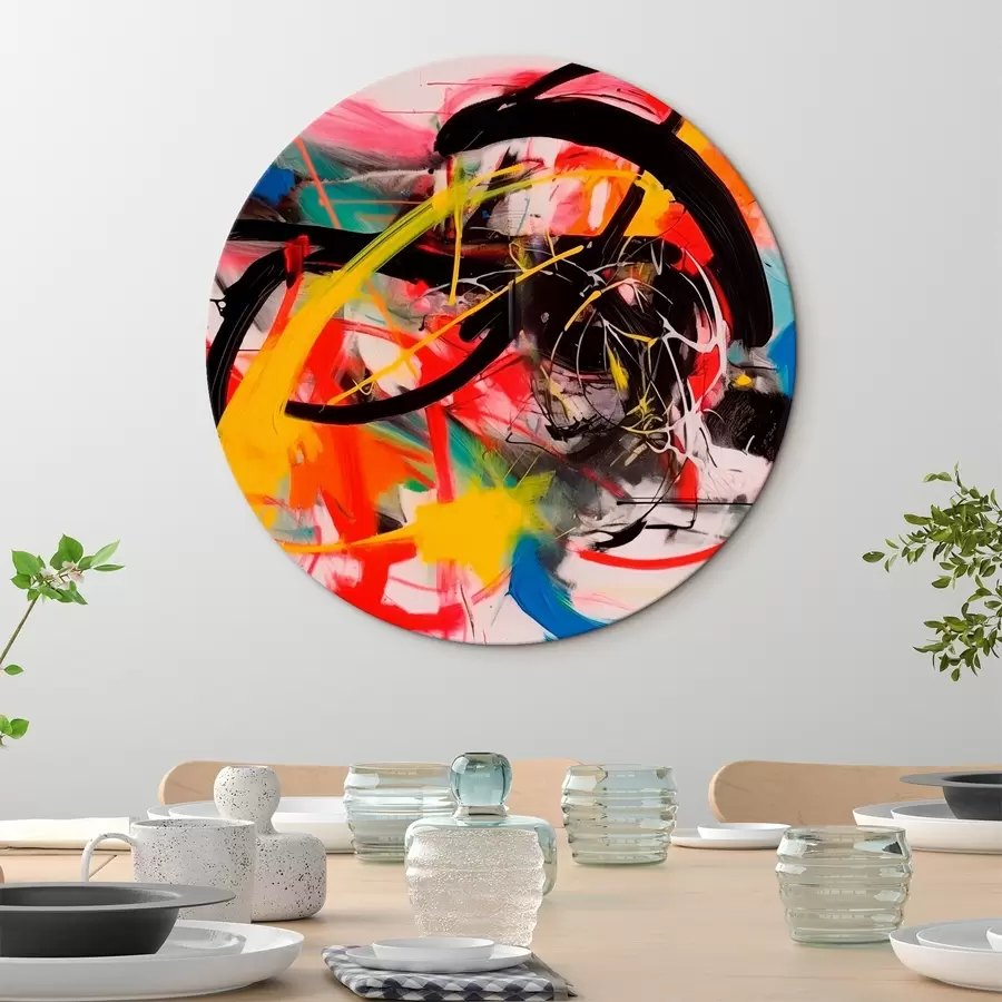 Glezna Abstrakta kompozīcija spilgtās krāsās r42663