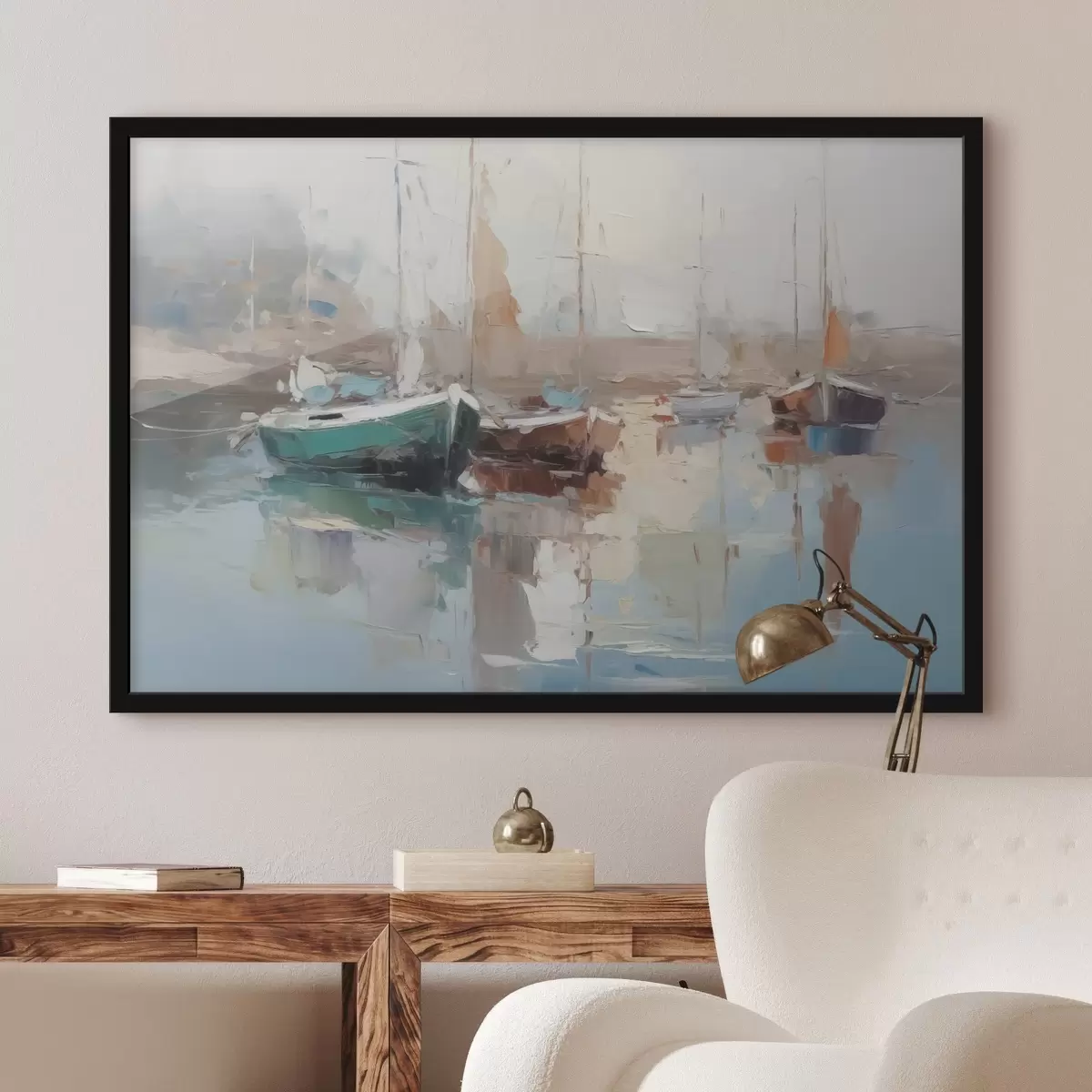 Plakāts Laivu imitācija abstraktā glezniecība f42743