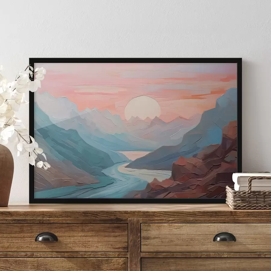 Fototapetes Abstrakta kalnu ainava f42754