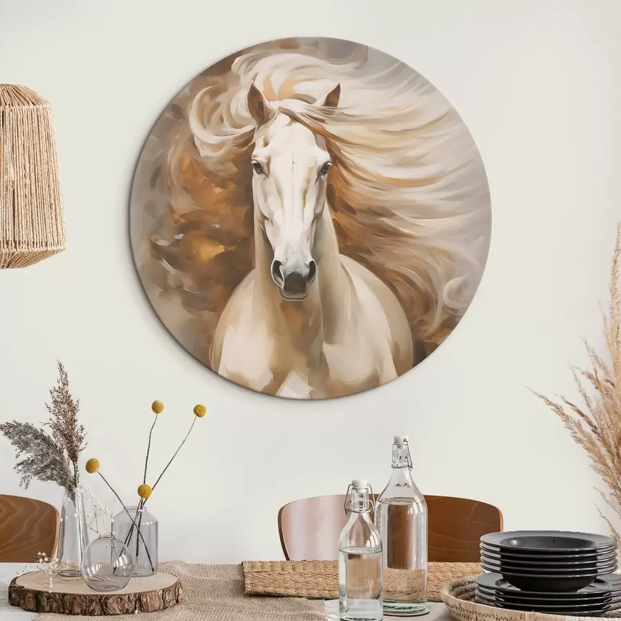 Glezna Baltais zirgs r42747