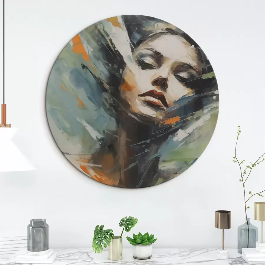 Glezna Meitene abstraktās glezniecības imitācija r42751