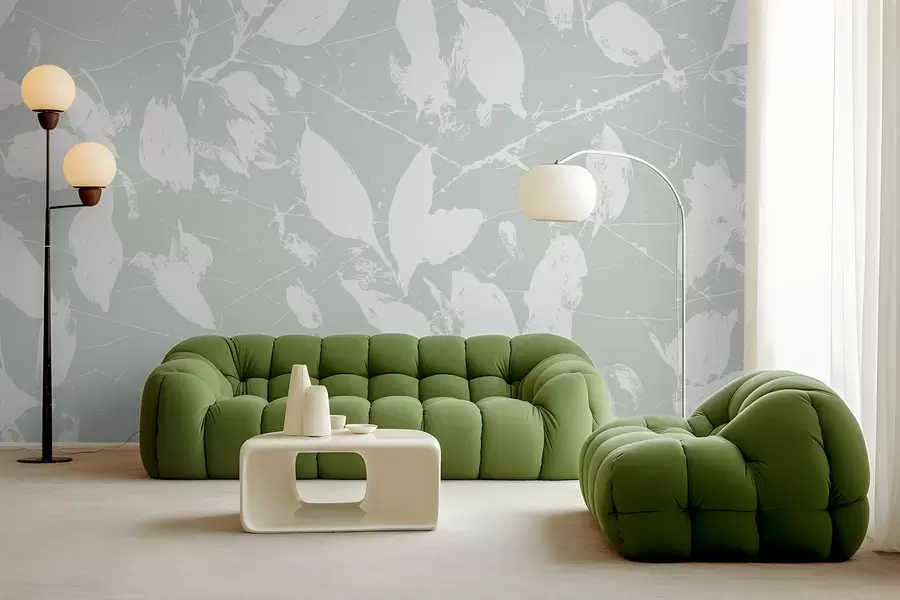 Fototapetes Minimālistisks baltu plankumu raksts w02936