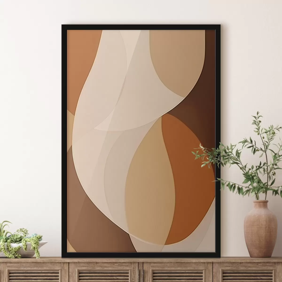 Plakāts Gludu formu abstraktais raksts f42817