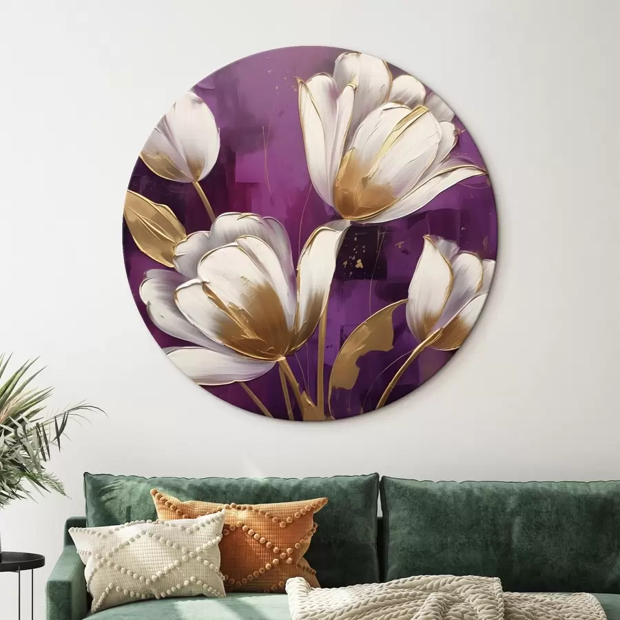 Glezna Baltas tulpes r42819