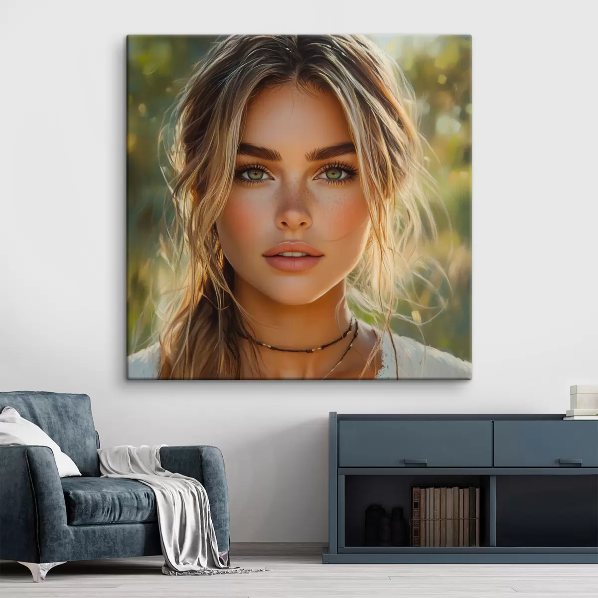 Glezna Meitenes vasaras portrets s42859