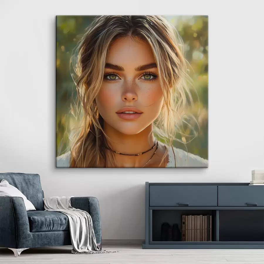 Glezna Meitenes vasaras portrets s42859