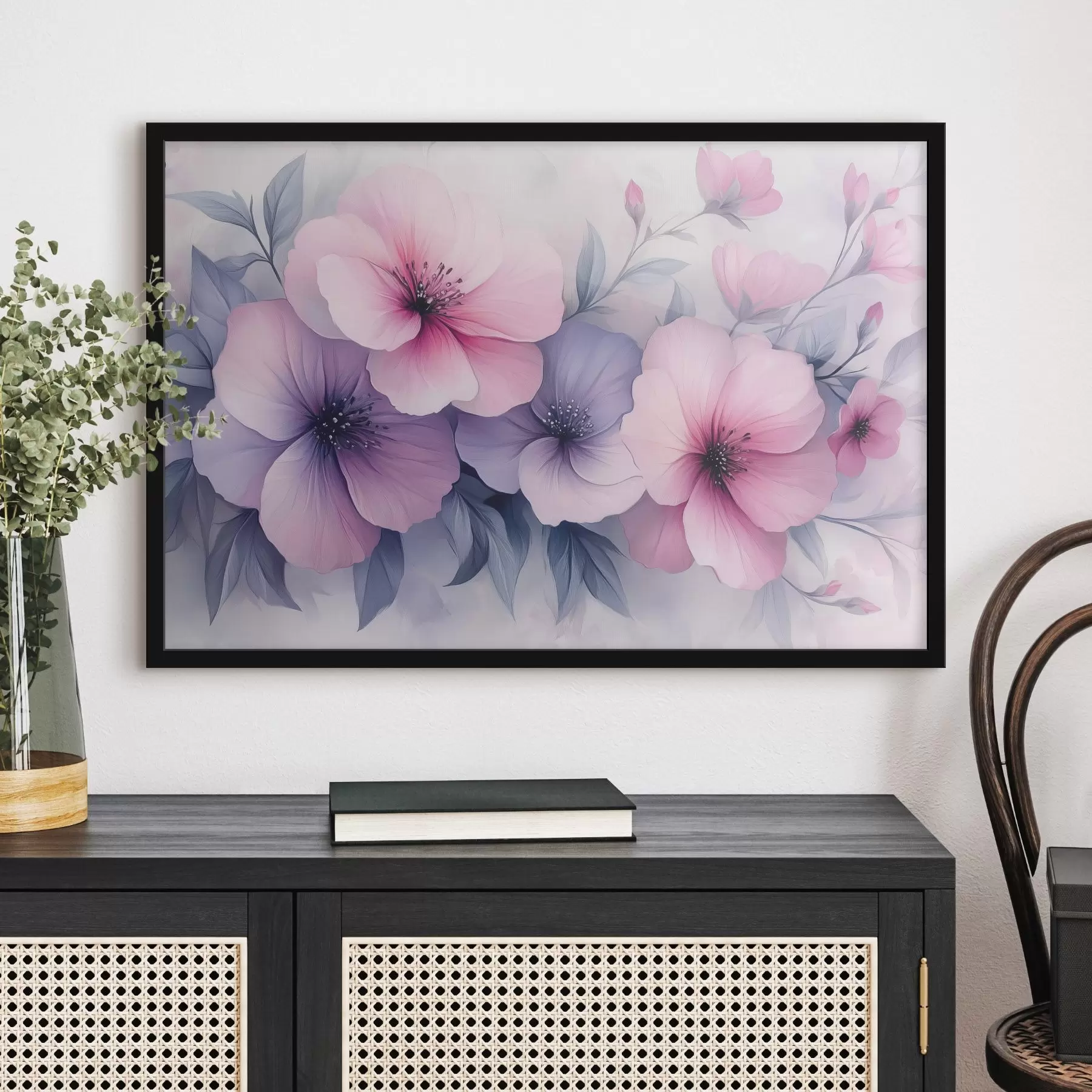 Fototapetes Smalki rozā un violeti ziedi f42851