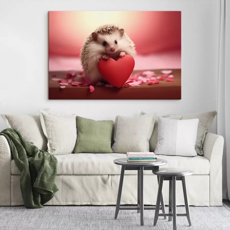 Glezna Mazais ezītis, kas tur sirdi s42867