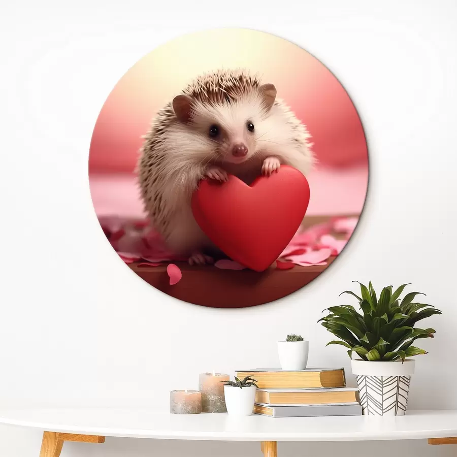 Glezna Mazais ezītis, kas tur sirdi r42867