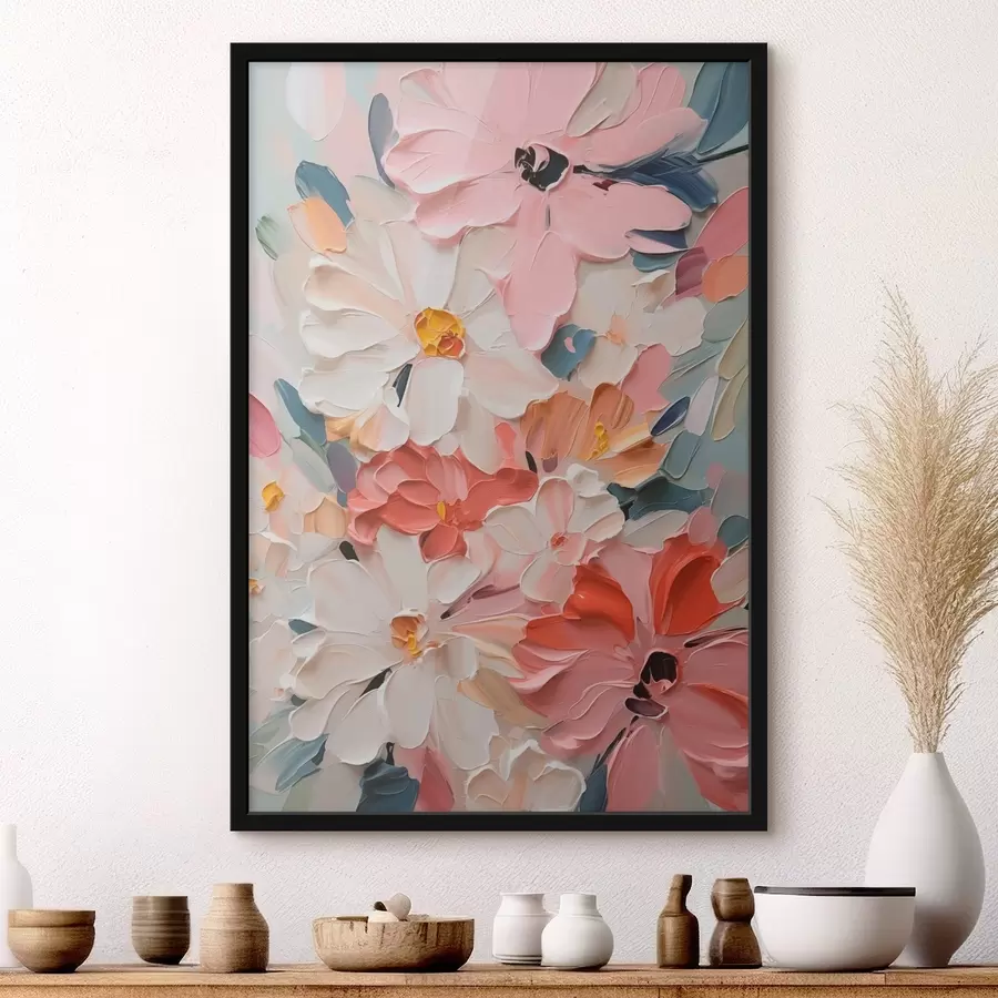 Glezna Ziedi abstraktā imitācija glezniecība f42843